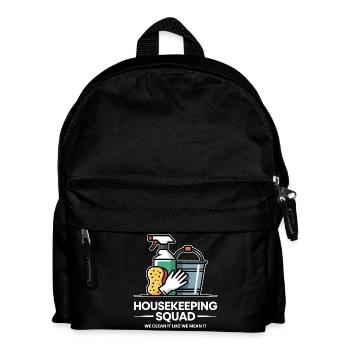 Lustiges Putzen Design - Kinder Rucksack - Schwarz - Vorne
