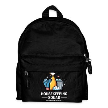 Lustiges Putzen Design - Kinder Rucksack - Schwarz - Vorne