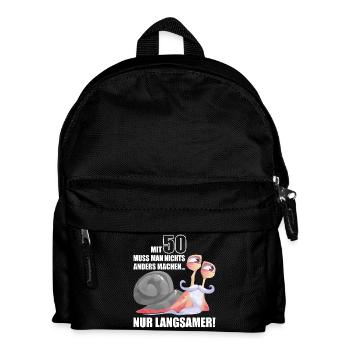 50 Jahre Langsame Schnecke bday - Kinder Rucksack - Schwarz - Vorne