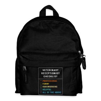 Vétérinaire, Réceptionniste, Vétérinaire, Secrétaire - Sac à dos Enfant - noir - Devant
