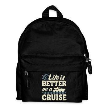 Kreuzfahrtschiff Sommerurlaub - Kinder Rucksack - Schwarz - Vorne