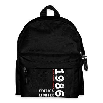 Typografischer Stil von 1986 - Kinder Rucksack - Schwarz - Vorne