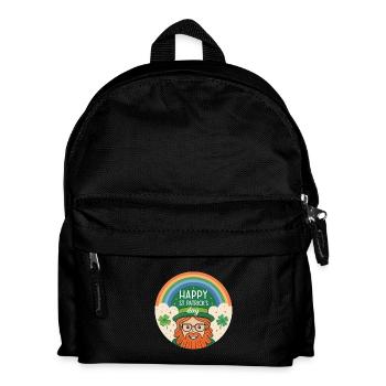 St. Patrick's Rainbow Leprechaun - Kids' Backpack - black - Front