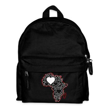 Africa Heart Pattern: Love Continents - Kids' Backpack - black - Front