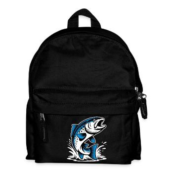 Jumping trout - Kids' Backpack - black - Front