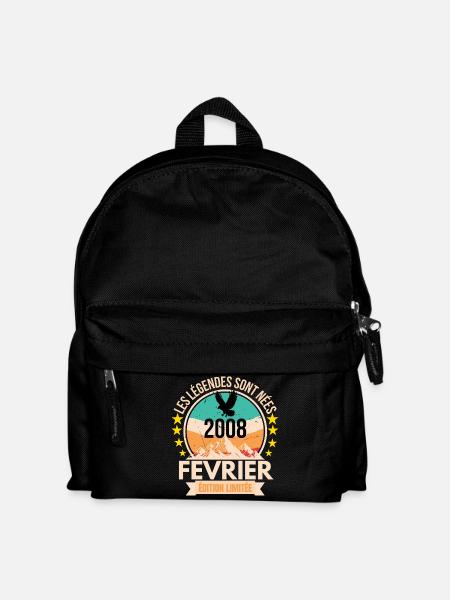 Legends werden im Februar 2008 geboren, Geburtstag 18 - Kinder Rucksack - Schwarz