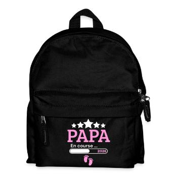 Annonce papa futur naissance humour - Sac à dos Enfant - noir - Devant