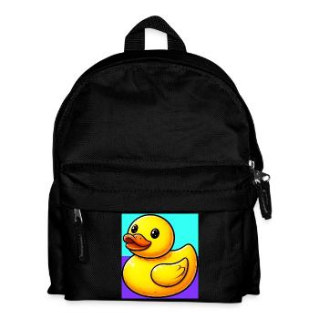 Ente Ente Ente Ente Ente - Kinder Rucksack - Schwarz - Vorne