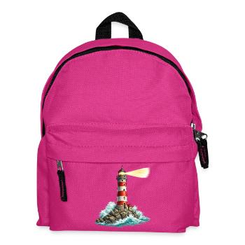 Leuchtturm am Felsenmeer Lichtstrahl - Kinder Rucksack - Fuchsia - Vorne