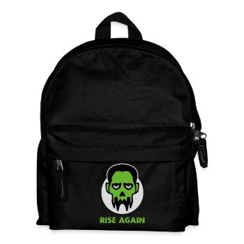 Zombie-Kopf – Halloween-unheimliches Untoten-Design - Kinder Rucksack - Schwarz - Vorne