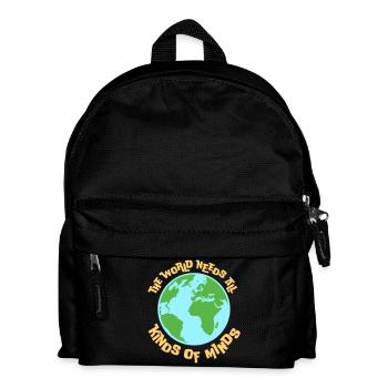 The World Needs All Kinds Of Minds Inspirierend - Kinder Rucksack - Schwarz - Vorne