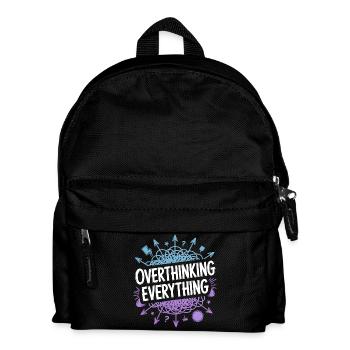 Overthinking Everything ADHS Chaos - Kinder Rucksack - Schwarz - Vorne