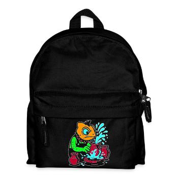 Meister Chamäleon-Handwerker - Kinder Rucksack - Schwarz - Vorne