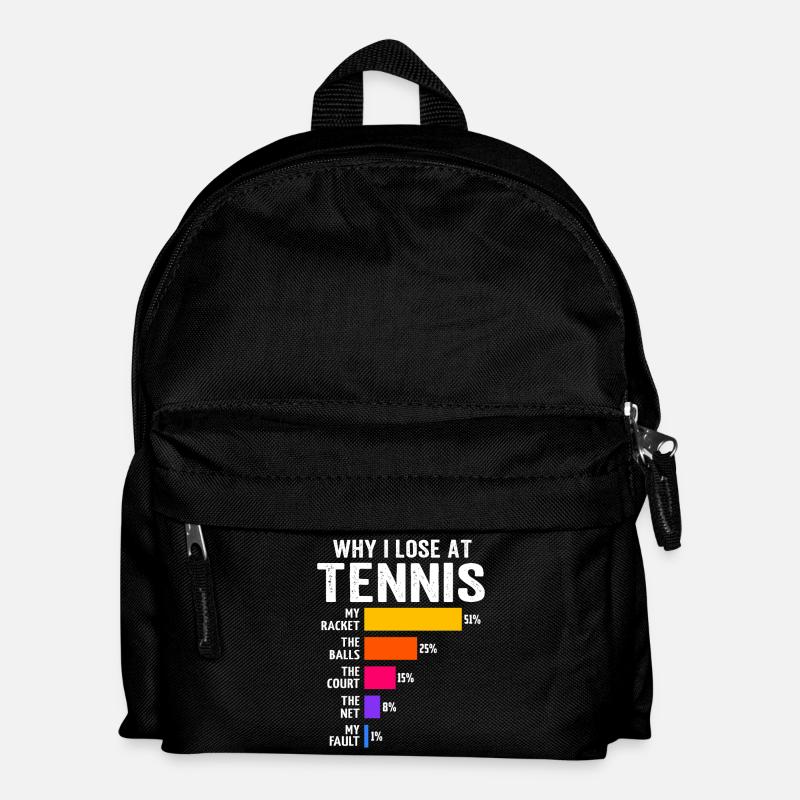 why i lose at tennis - Kids' Backpack - black