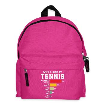 Warum ich beim Tennis verliere - Kinder Rucksack - Fuchsia - Vorne