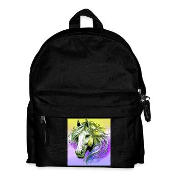 horse - Kids' Backpack - black - Front