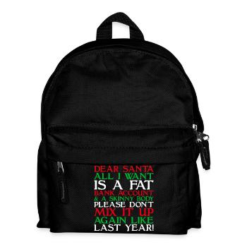 Dear Santa - Kids' Backpack - black - Front