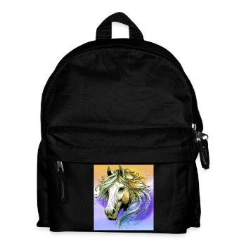 horse - Kids' Backpack - black - Front