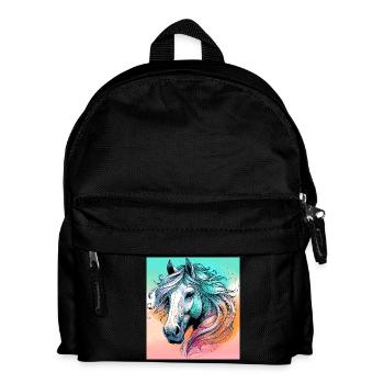 horse - Kids' Backpack - black - Front