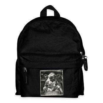 Dairy cow flashed driving a car - Kids' Backpack - black - Front