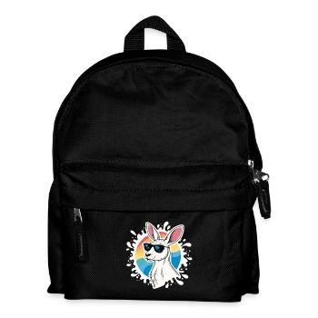 Cool Kangaroo – Retro-Stil & Sonnenbrille - Kinder Rucksack - Schwarz - Vorne
