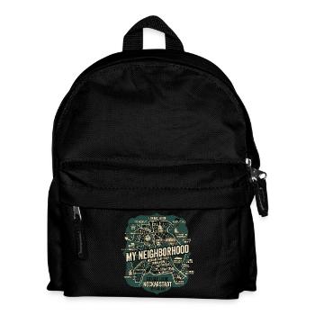 Mannheim Neckarstadt - Kinder Rucksack - Schwarz - Vorne