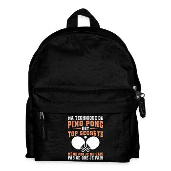 ma technique de ping-pong - Sac à dos Enfant - noir - Devant