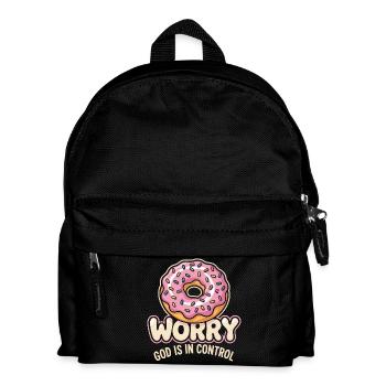 Keine Sorge: Gott hat die Kontrolle - Kinder Rucksack - Schwarz - Vorne