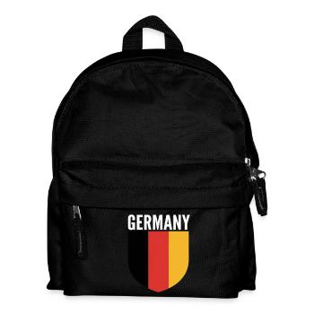 Deutschland Schildflagge Design - Kinder Rucksack - Schwarz - Vorne