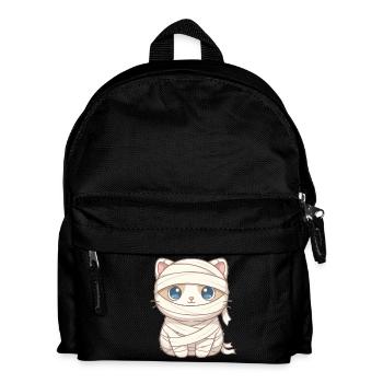 Cat as mummy on Halloween - Kids' Backpack - black - Front