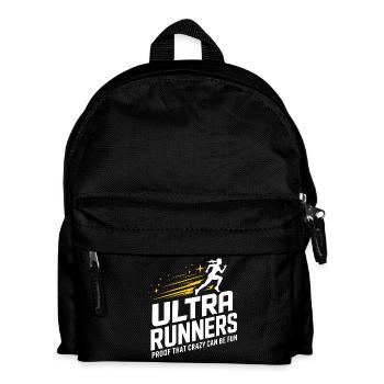 Ultraläufer beweisen, dass Verrücktheit Spaß machen kann - Kinder Rucksack - Schwarz - Vorne