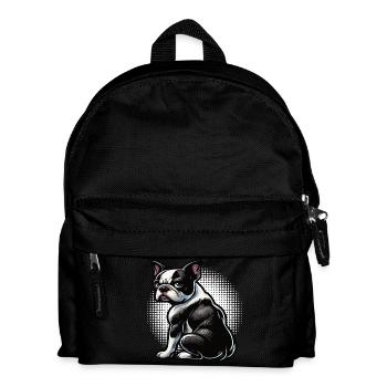 Boston Terrier Boston Terrier Owner Bostie - Kids' Backpack - black - Front