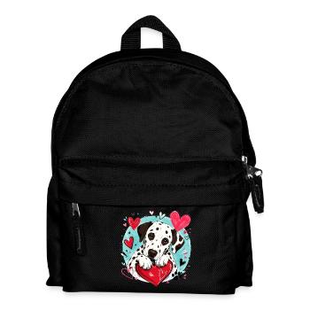 Amour dalmatien - Brown - Sac à dos Enfant - noir - Devant