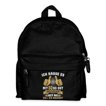 50. Geburtstag Mann Frau 50 Jahre  - Kinder Rucksack - Schwarz - Vorne
