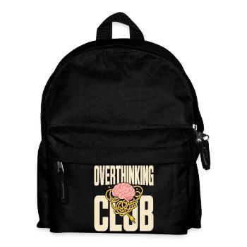 Overthinking Club mit Gedankenchaos - Kinder Rucksack - Schwarz - Vorne