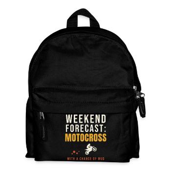 Weekend Forecast Motocross Chance Of Mud - Kids' Backpack - black - Front