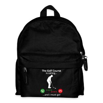 Der Golfplatz ruft und ich muss los! Golfer - Kinder Rucksack - Schwarz - Vorne
