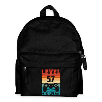 57th Birthday Level 57 Complete 57 Years Gamer - Kids' Backpack - black - Front