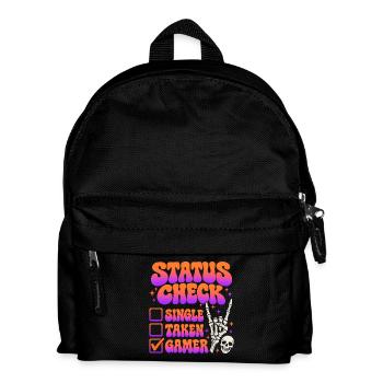 Status Check Gamer Humor für Gaming Fans - Kinder Rucksack - Schwarz - Vorne