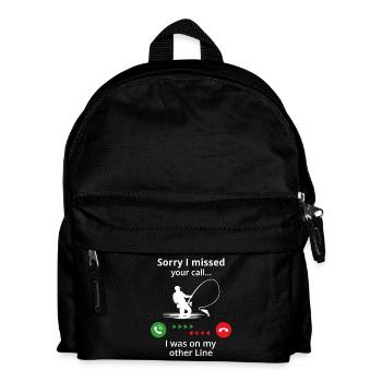 lustiges Angelgeschenk für Fischer - Kinder Rucksack - Schwarz - Vorne