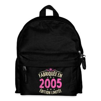 Anniversaire Femme Fille Fabriquée en 2005 Cadeau - Sac à dos Enfant - noir - Devant
