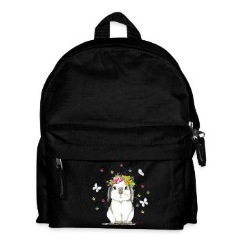 Flower Power - Kinder Rucksack - Schwarz - Vorne