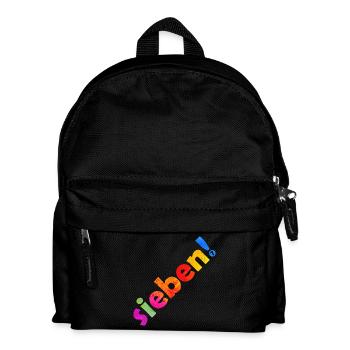 SIEBEN 7 JAHRE 7. GEBURTSTAG - Kinder Rucksack - Schwarz - Vorne