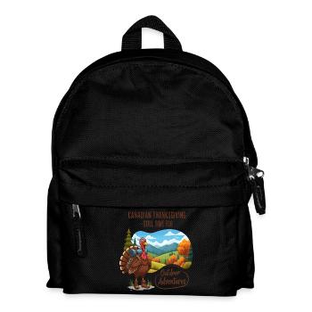 Kanadisches Thanksgiving Abenteuer - Kinder Rucksack - Schwarz - Vorne