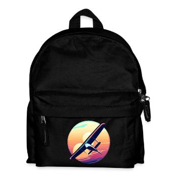 Planeur au coucher du soleil - Sac à dos Enfant - noir - Devant