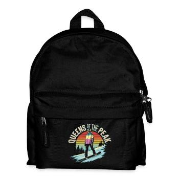 Queens of the Peak - Snowboard Art - Kids' Backpack - black - Front