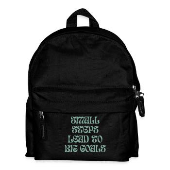Small steps lead to big goals - Kids' Backpack - black - Front