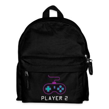 Player 2 Gamer - Kinder Rucksack - Schwarz - Vorne