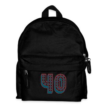 40. 40 ANS. 40e ANNIVERSAIRE. ANNIVERSAIRE 40 ANS. - Sac à dos Enfant - noir - Devant