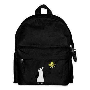 Pinguin + Sonne - Kinder Rucksack - Schwarz - Vorne